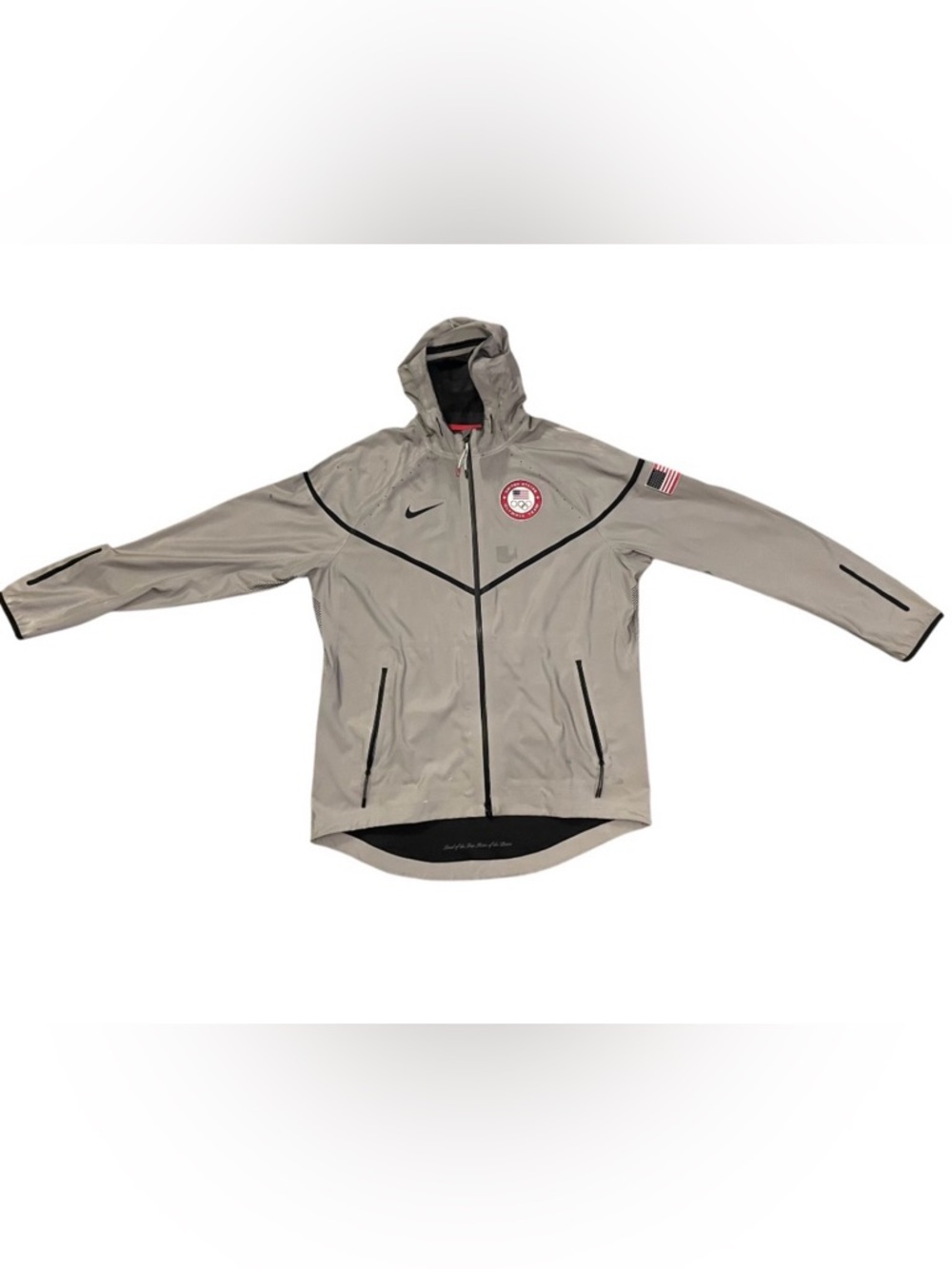 Nike Grey USA Olympic Hooded Rain Jacket
